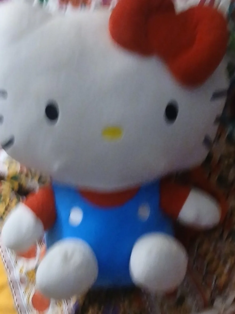 Sanrio Hello Kitty Plush Backpack White & Blue